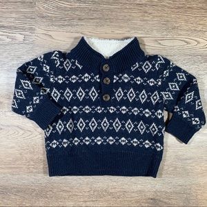 Baby Gap Newborn Baby Button Up Sweater Size 12-18 Months Blue White